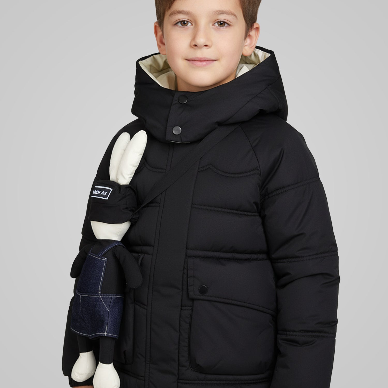 Quilted Padded Hooded Kids Puffer Jacket
