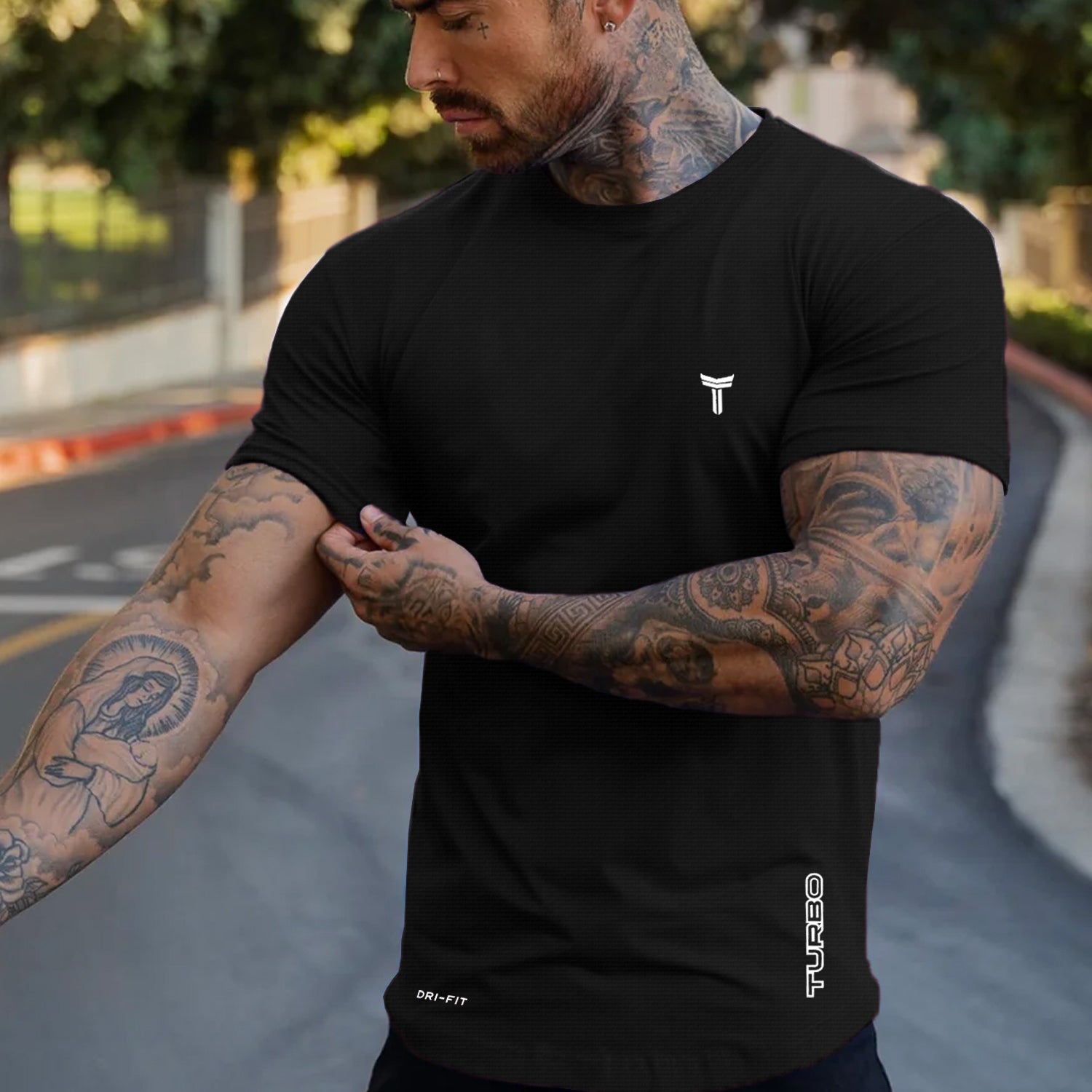 Turbo 'Street-Style' Drop-Shoulder Graphic Dry-Fit Tee