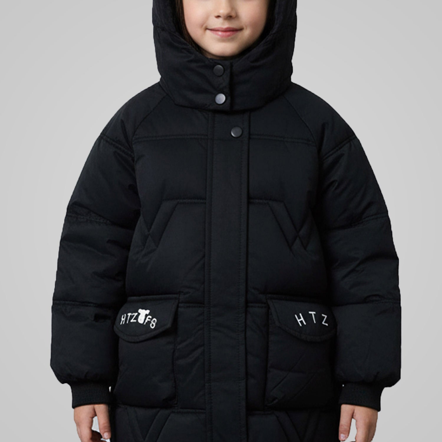 Lovely Girl's Fashion Winter Hooded Boys Kids Puffer Jacket