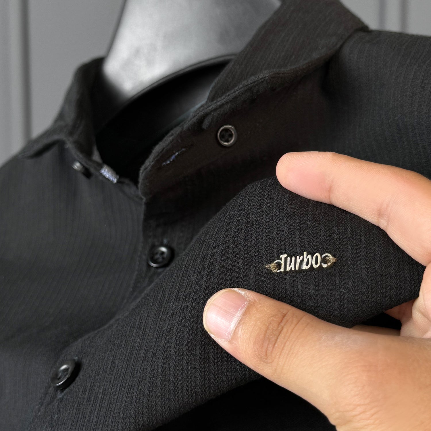 Turbo Self Lining Long Sleeve Cotton Casual Shirt
