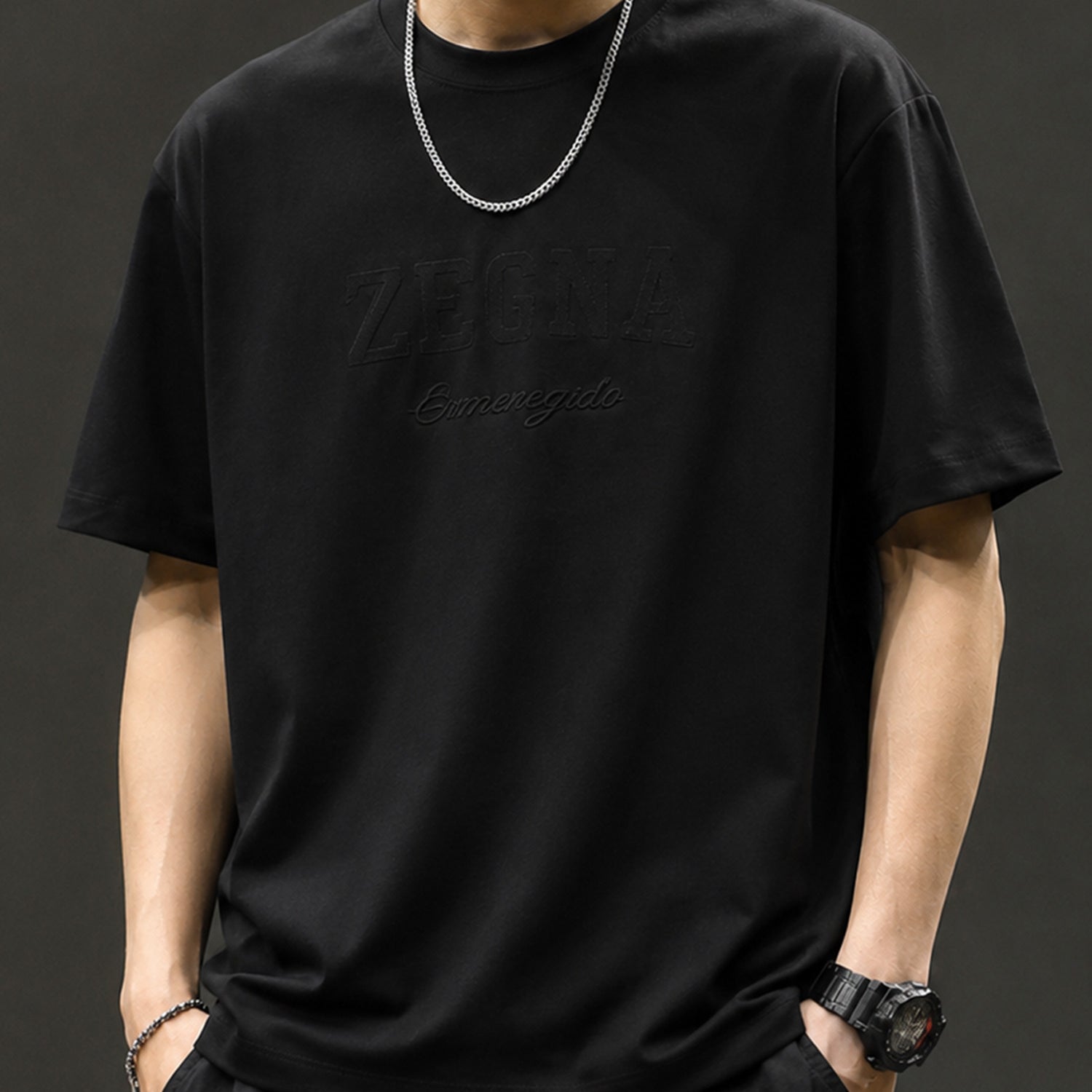 Zgna Typographic Logo Men's Tee Shirt