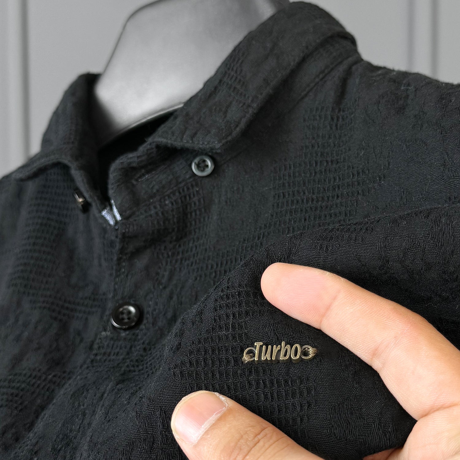 Turbo Vintage Patterend Long Sleeve Cotton Casual Shirt