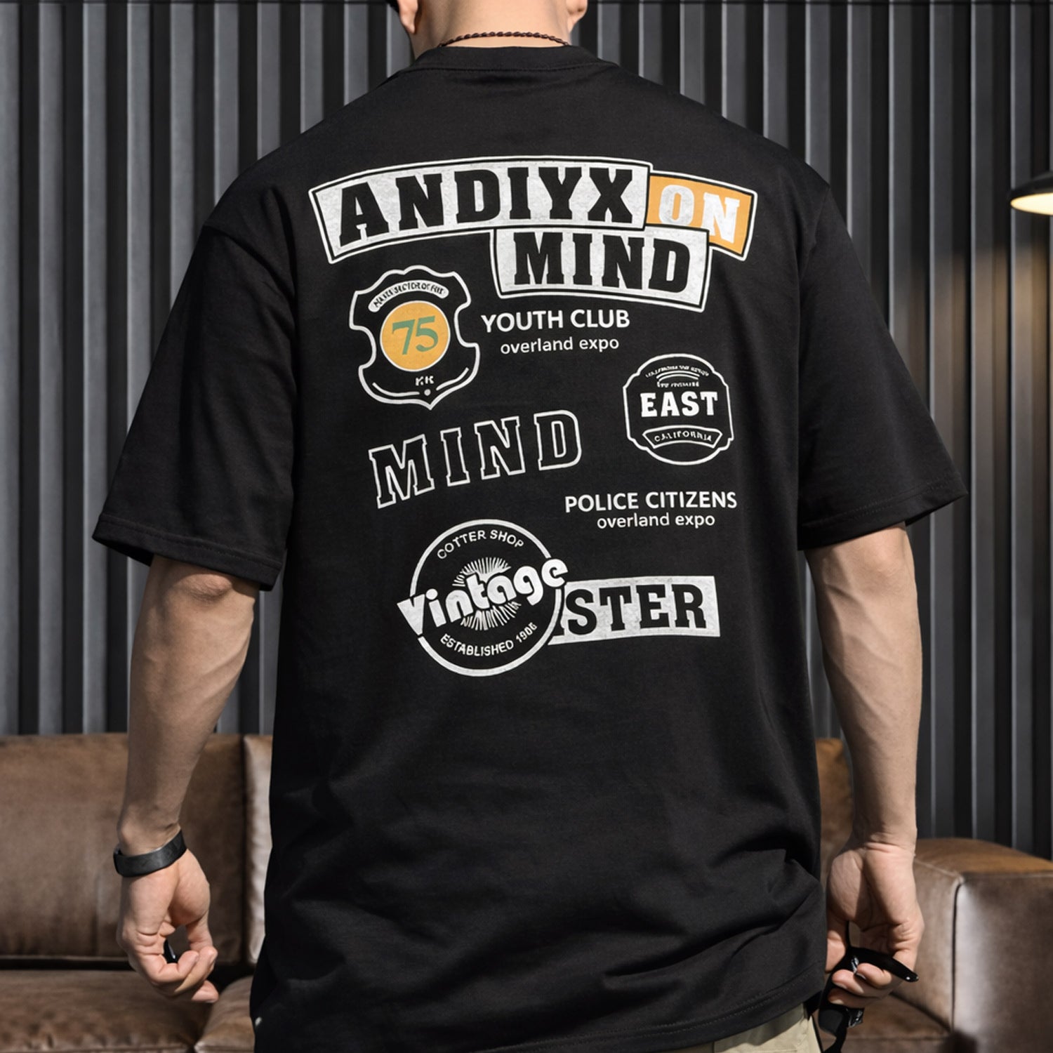 Turbo Distinctive Chest Design Oversize Tee