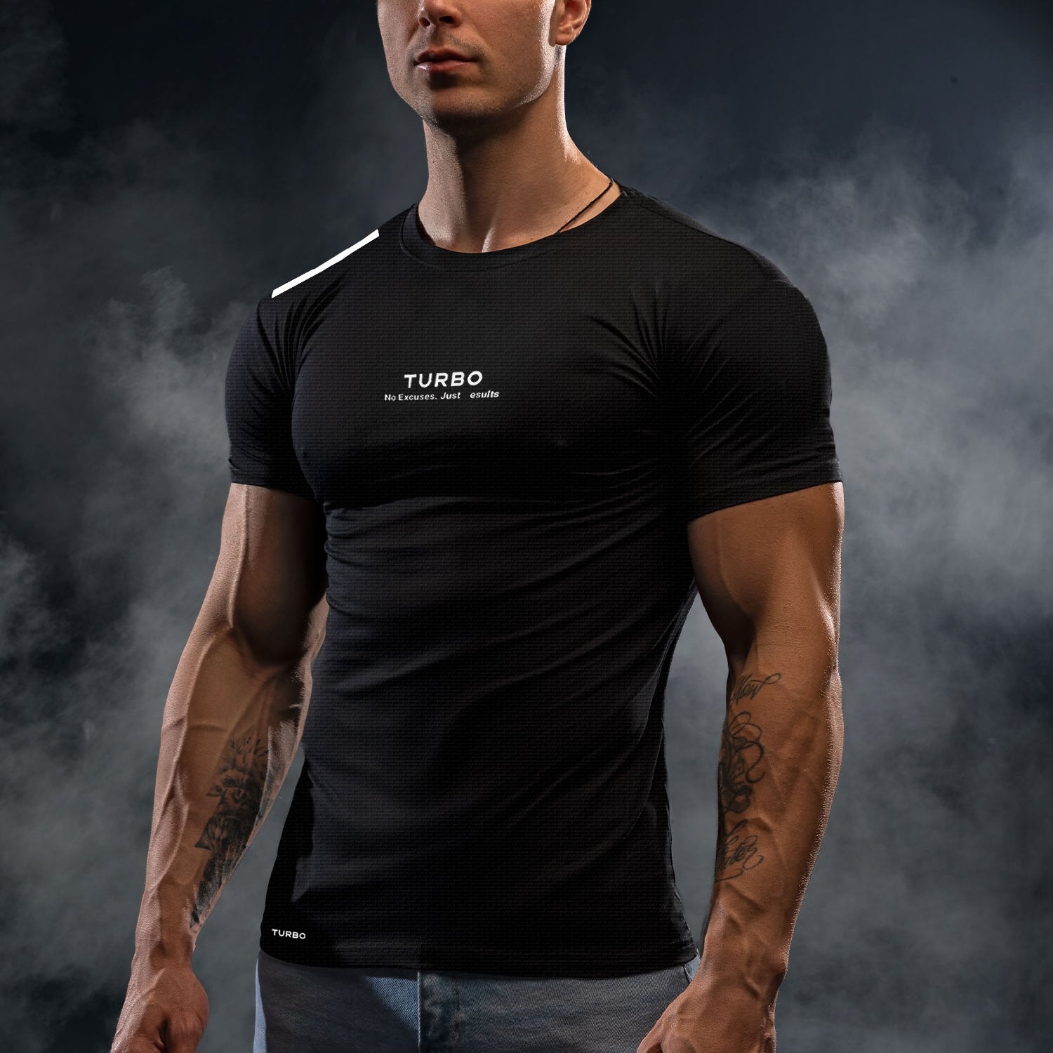Turbo 'No Excuses' Grid-Tech Performance Dry-Fit Tee