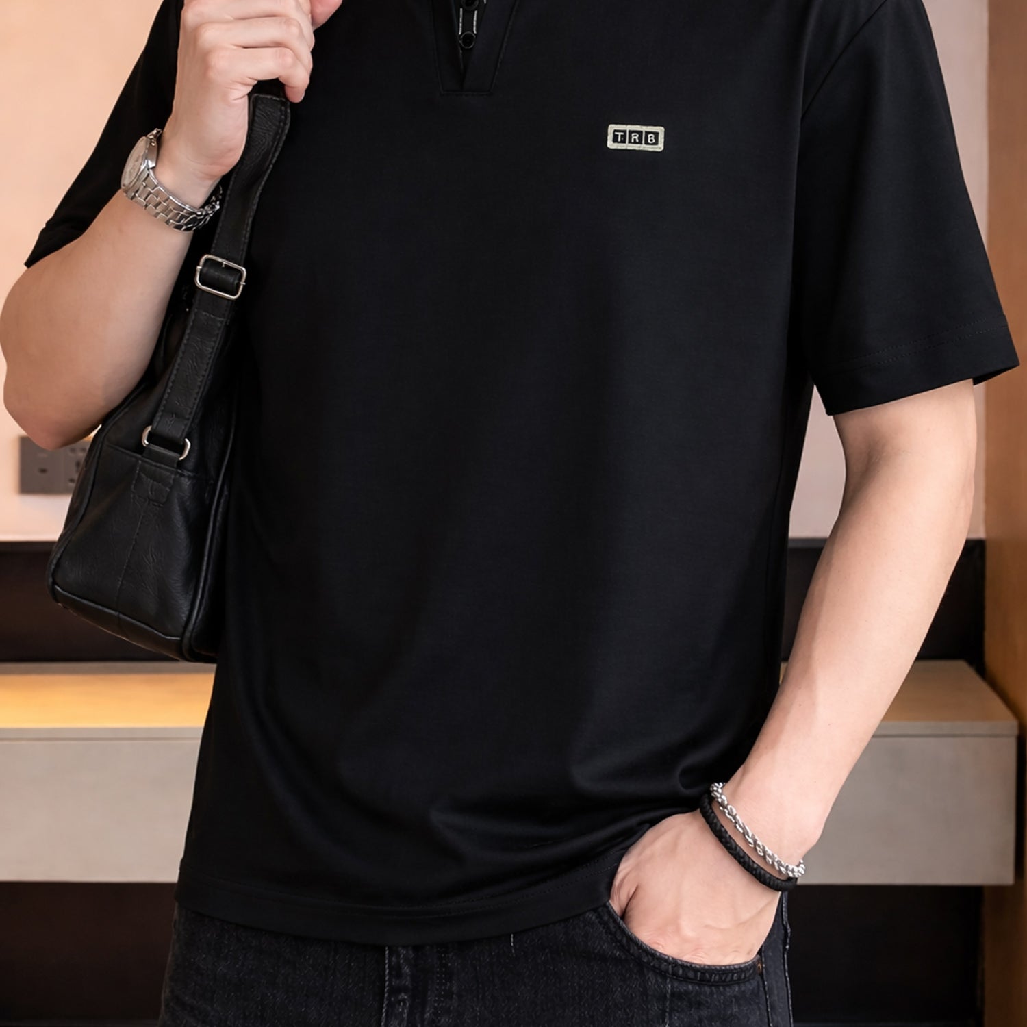 Turbo TRB Club V-Neck Men's Tee