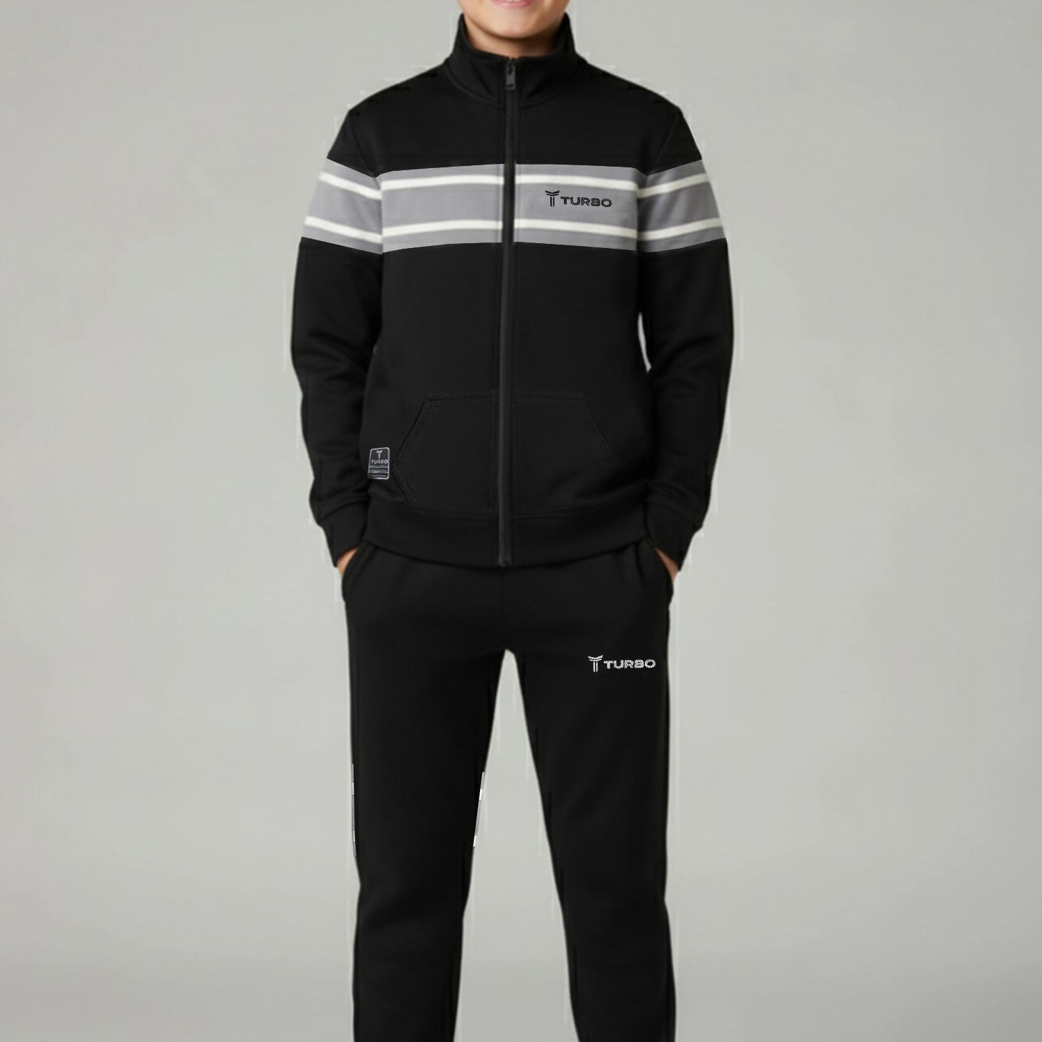 Turbo Color-Block Panel Unisex Younger Kids Tracksuit