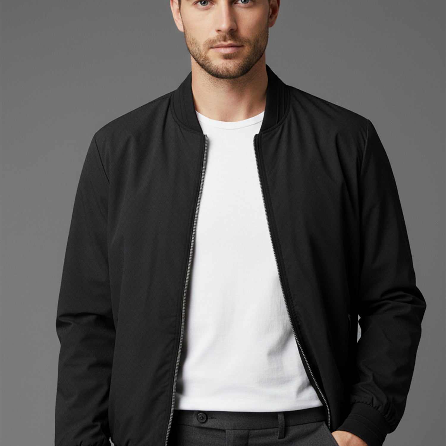 Unique Self Textured Imported Light Weight Jacket