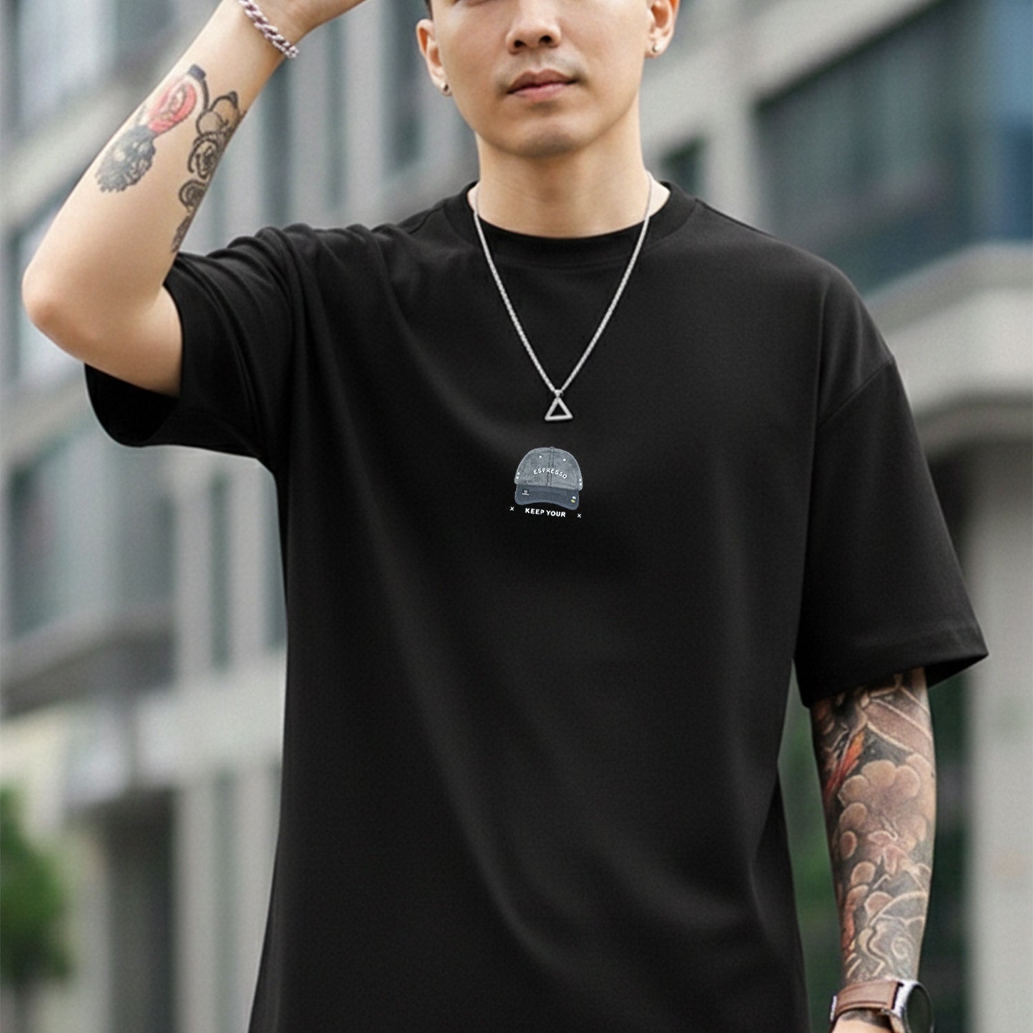 Mens Minimalist Round Neck T-shirt