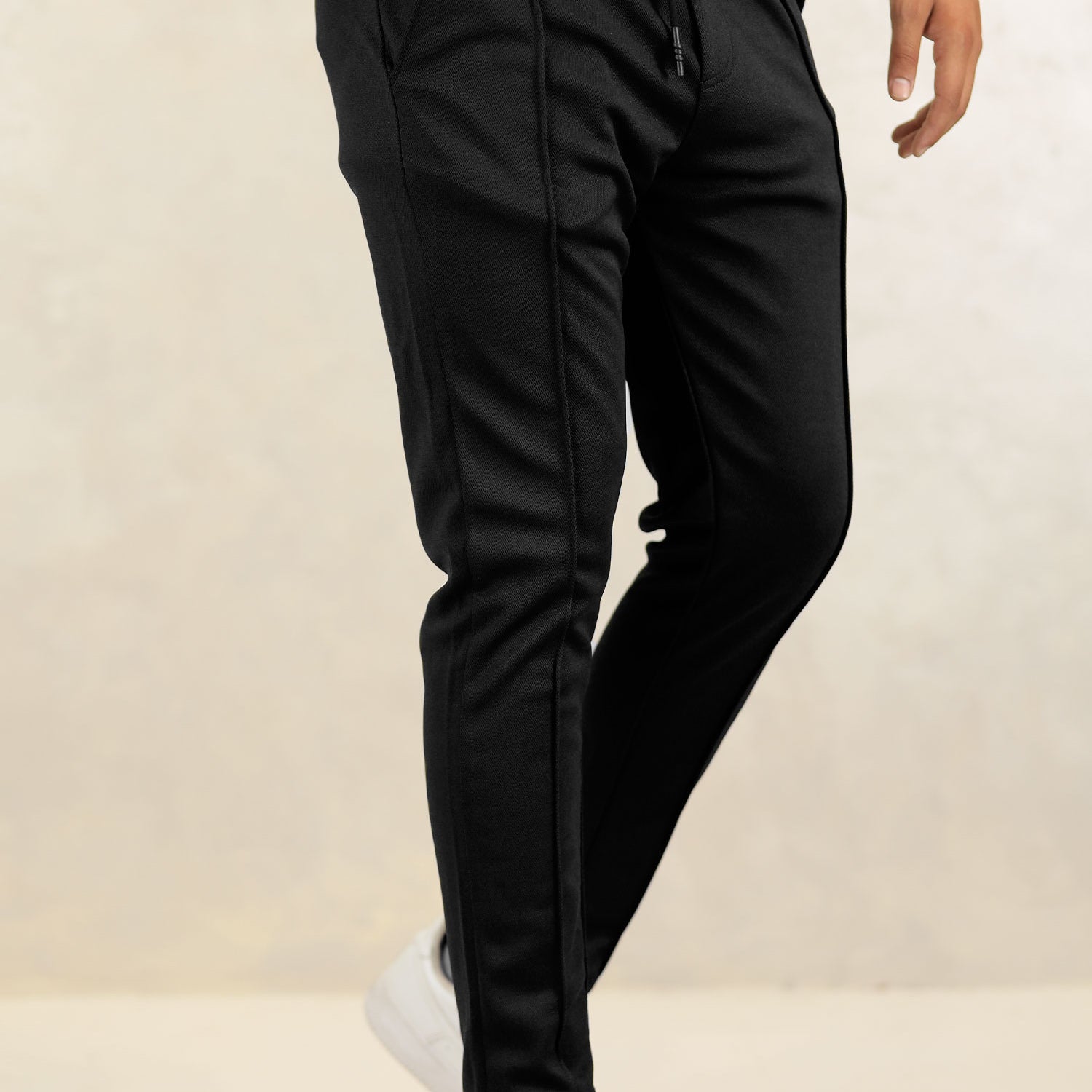Turbo Fashion Smart Slim Fit Trouser In Black