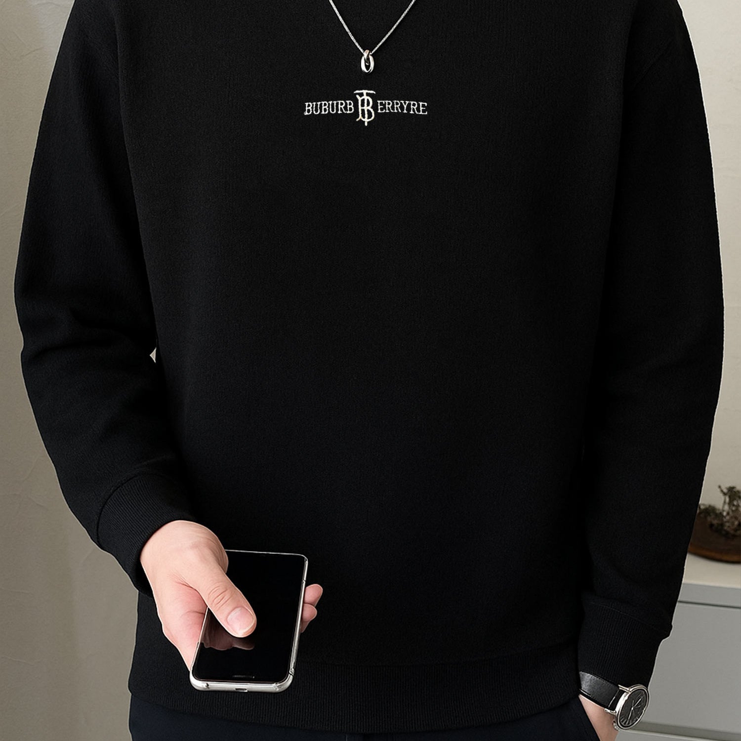 Wool Knitwear Round Neck Imported Men's Sweatshirt