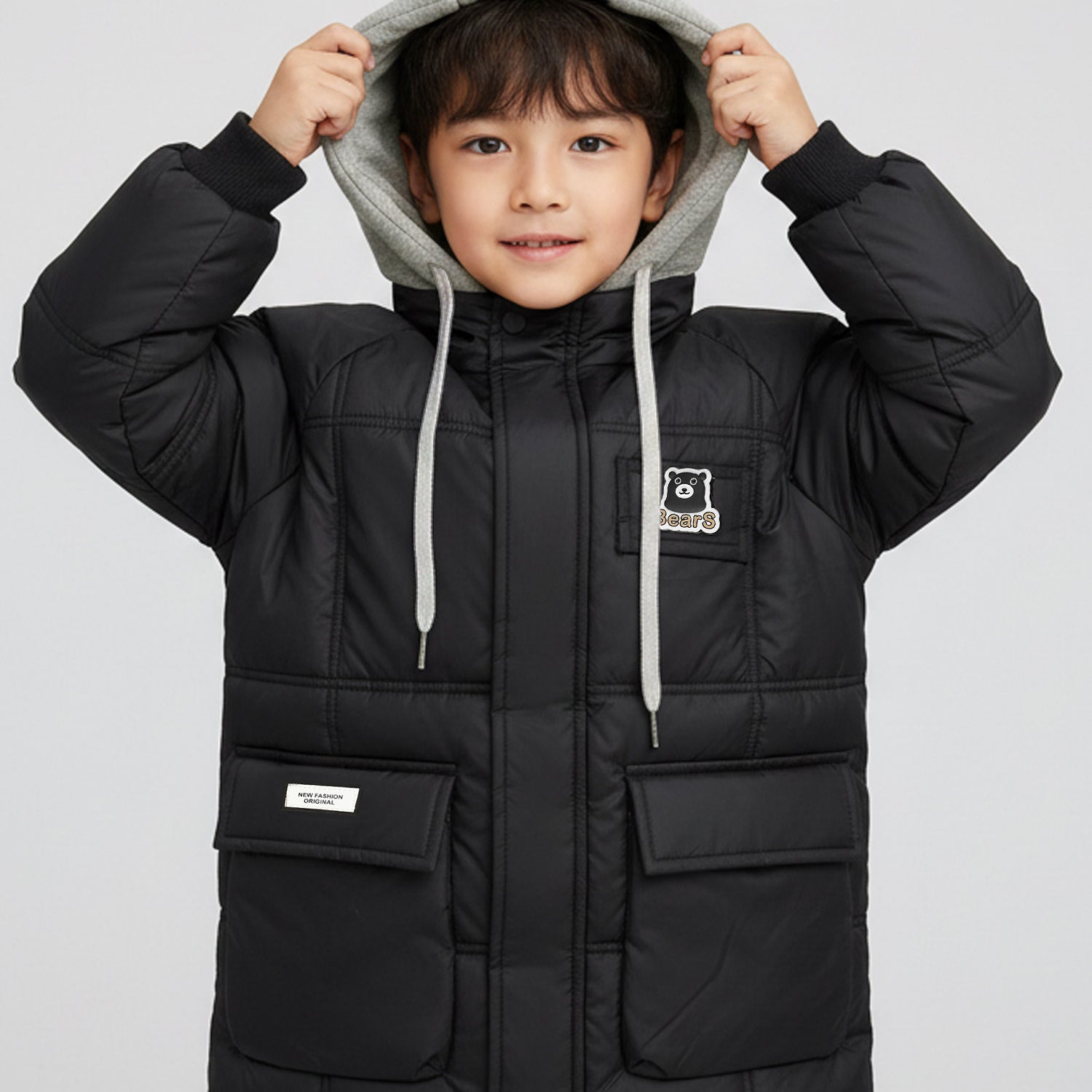 Warm Provider Winter Hooded Boys Kids Puffer Jacket