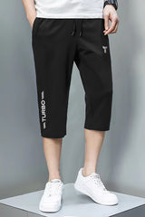 TRB Design Front Logo Print Men Shorts
