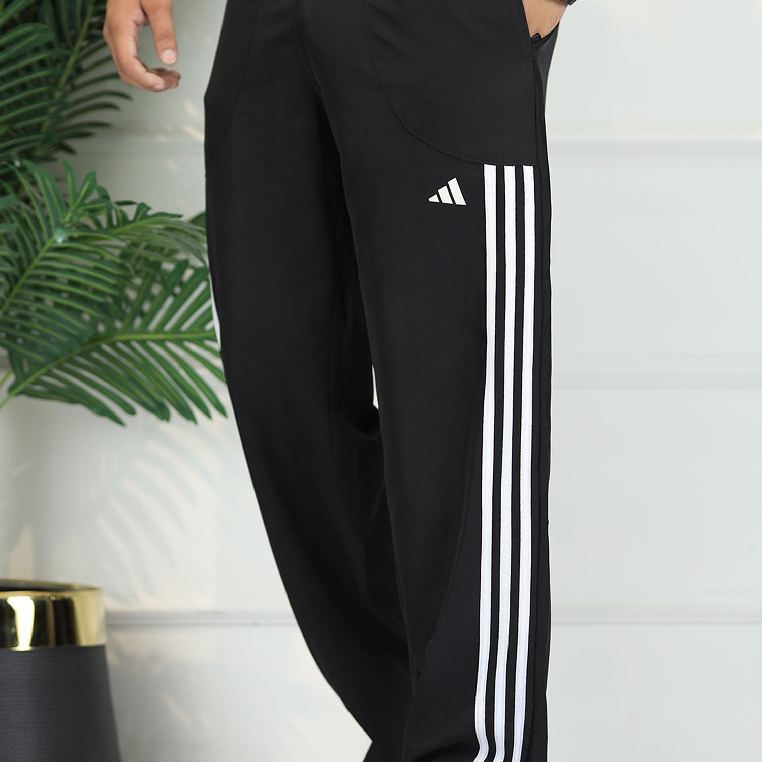 Adds Micro-Tech Half Stripes Loose Bottom Trouser