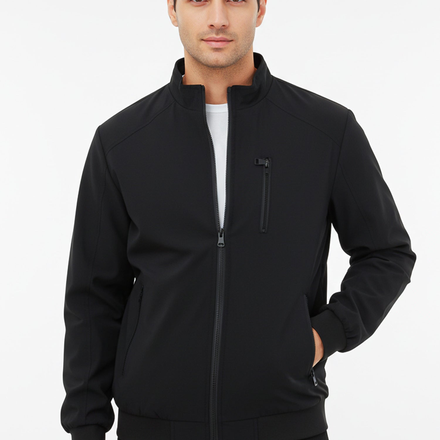 Mock Collar Imported Light Weight Big Size Jacket