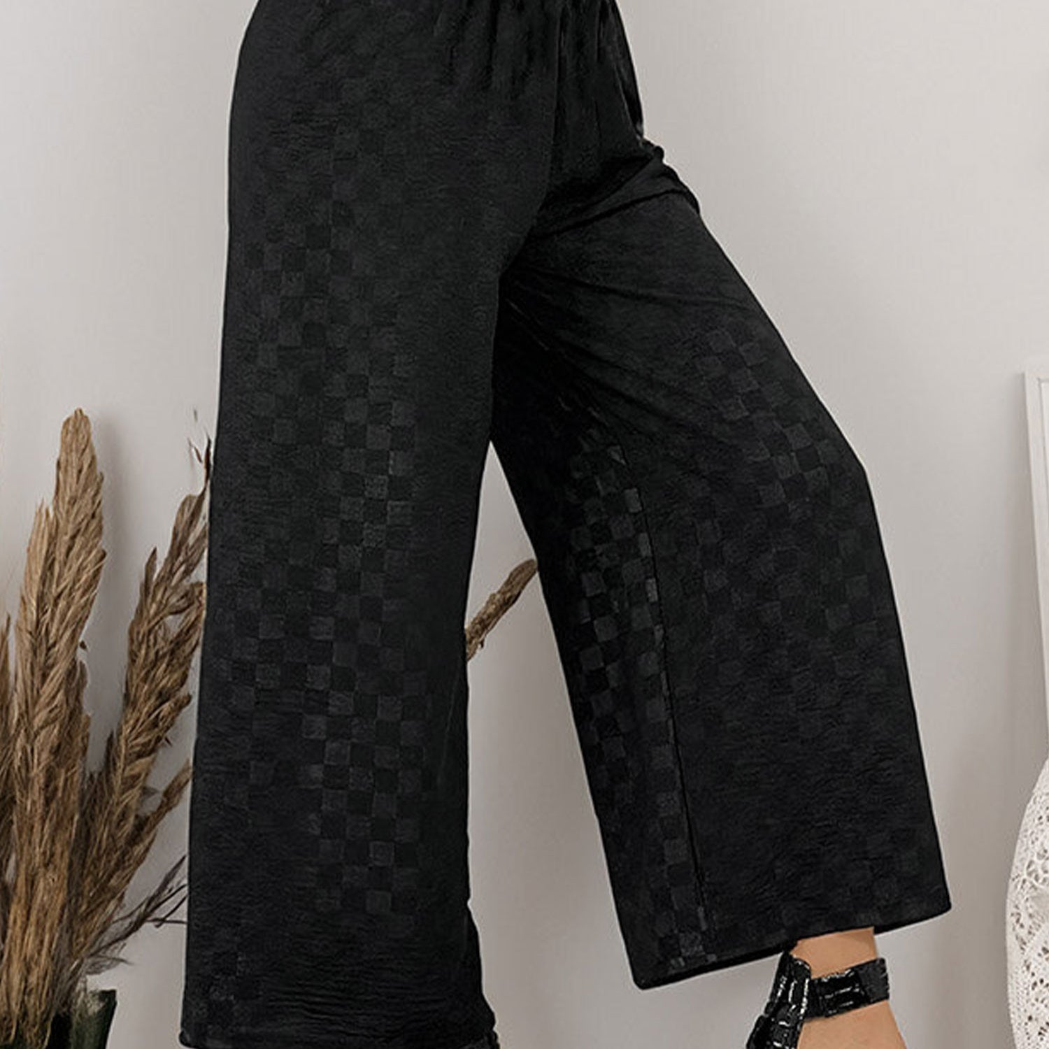 Just Vibe LV Texture Pattern Flapper Trouser - Women