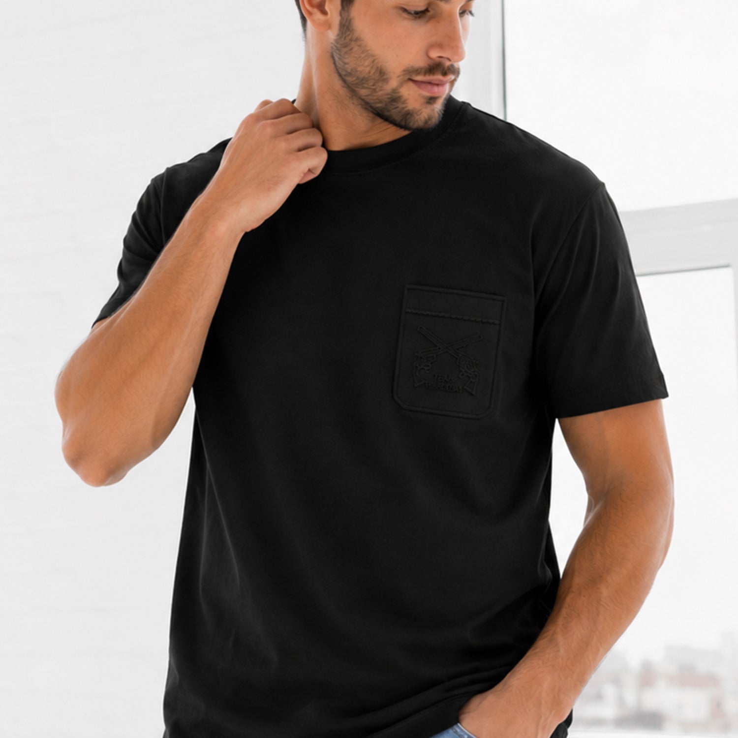 Mens Confection Monogram Round Neck T-Shirt*