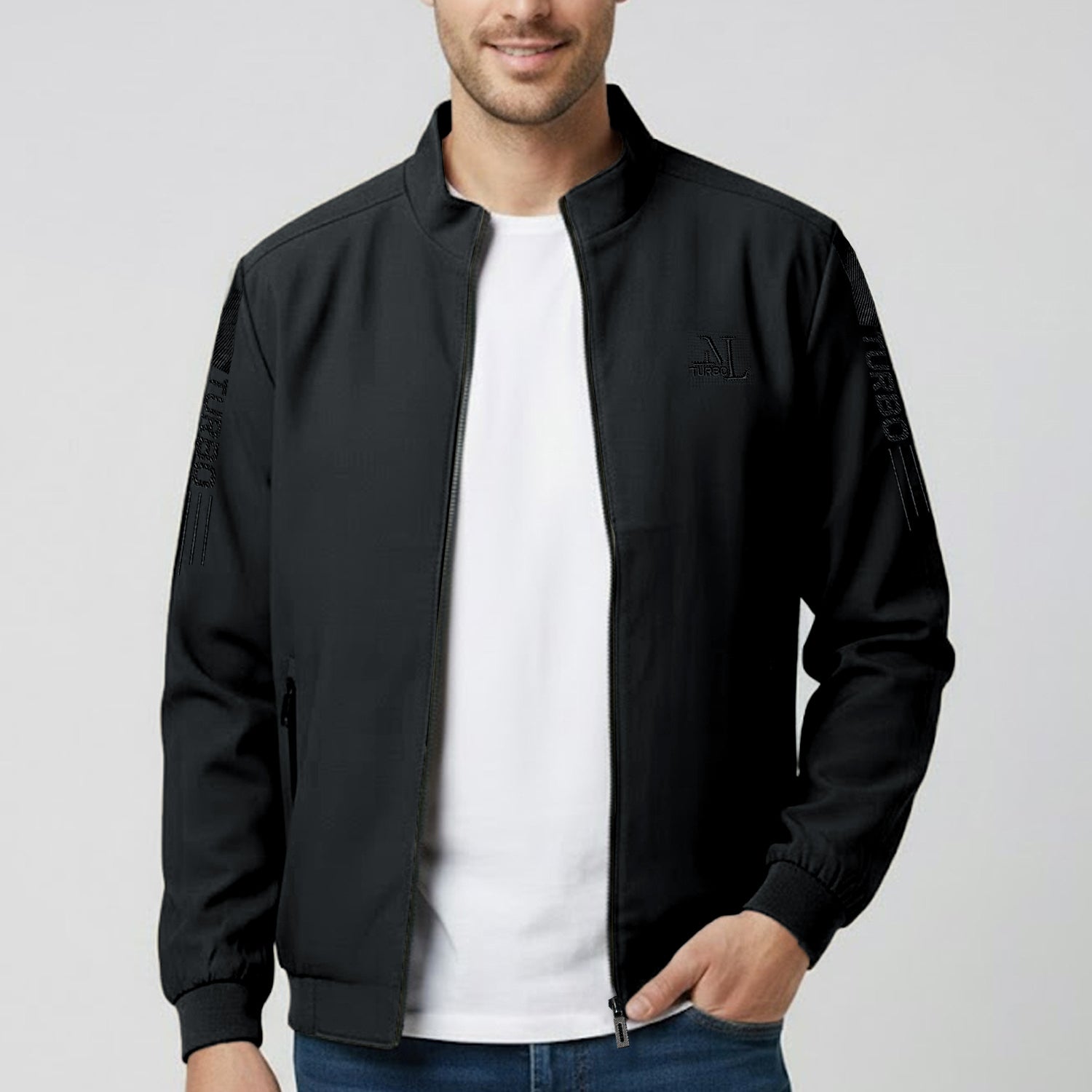 Full-Zip Bomber Imported Light Weight Jacket