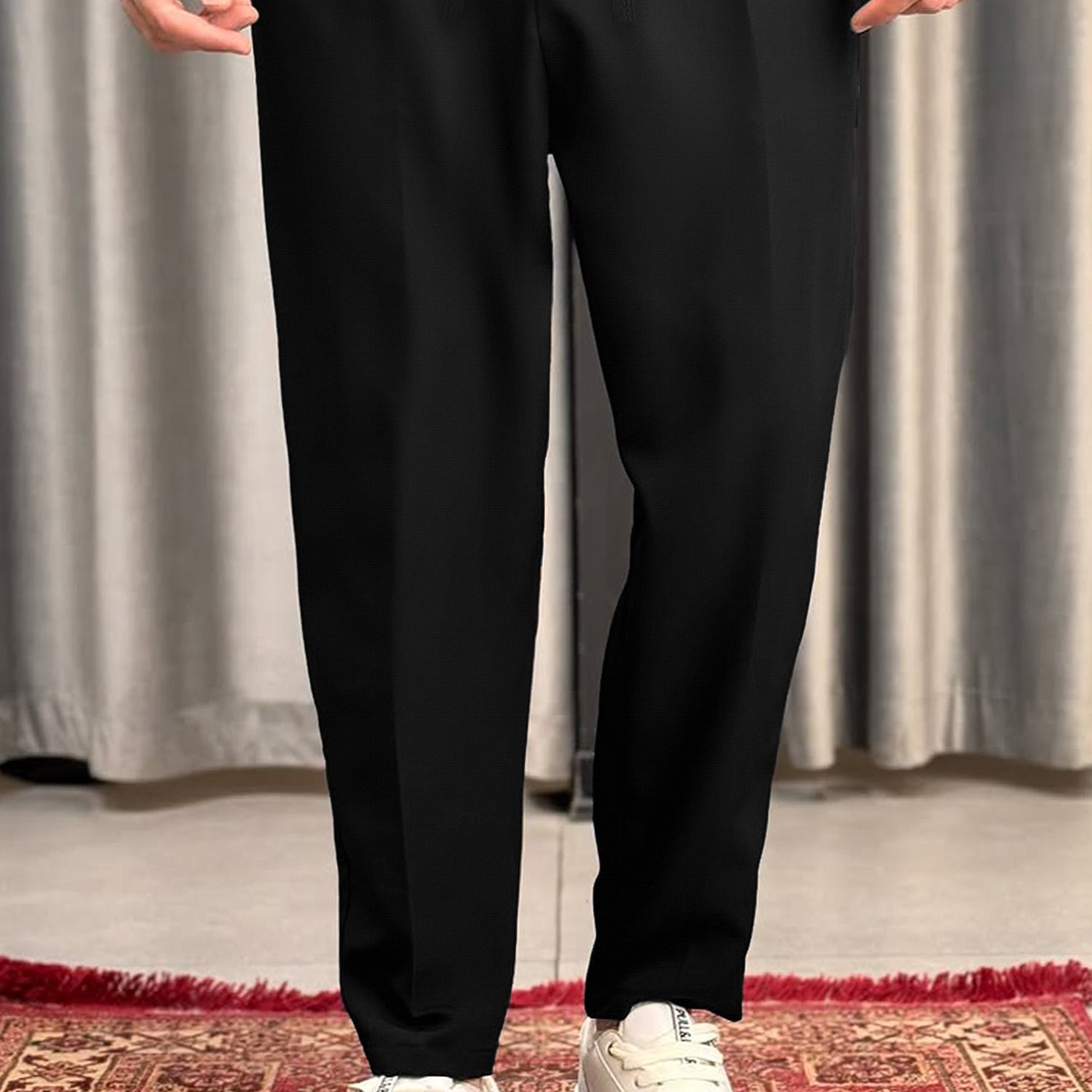 Turbo Pique Textured Double Plate SlimFit Trouser