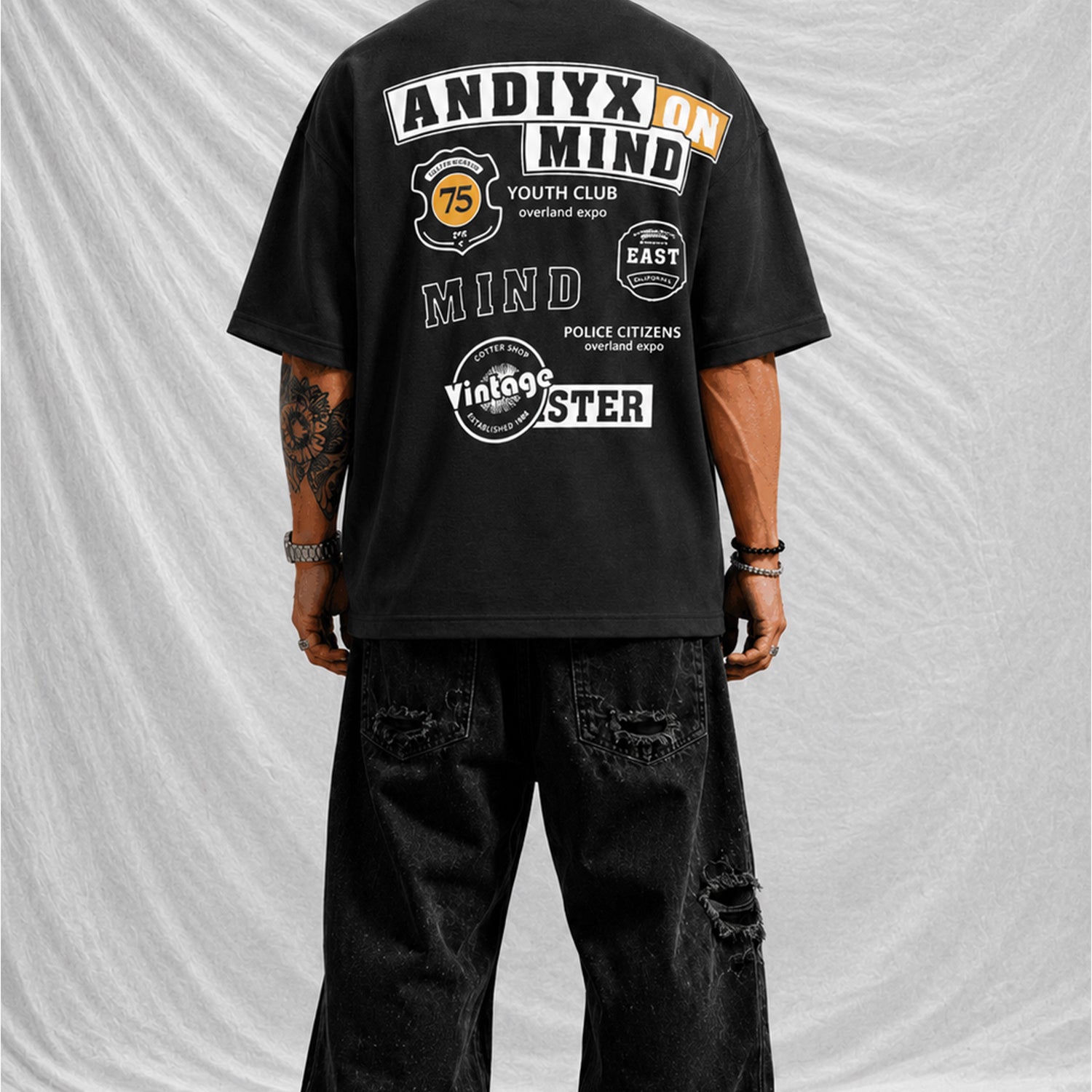 Turbo Distinctive Chest Design Oversize Tee