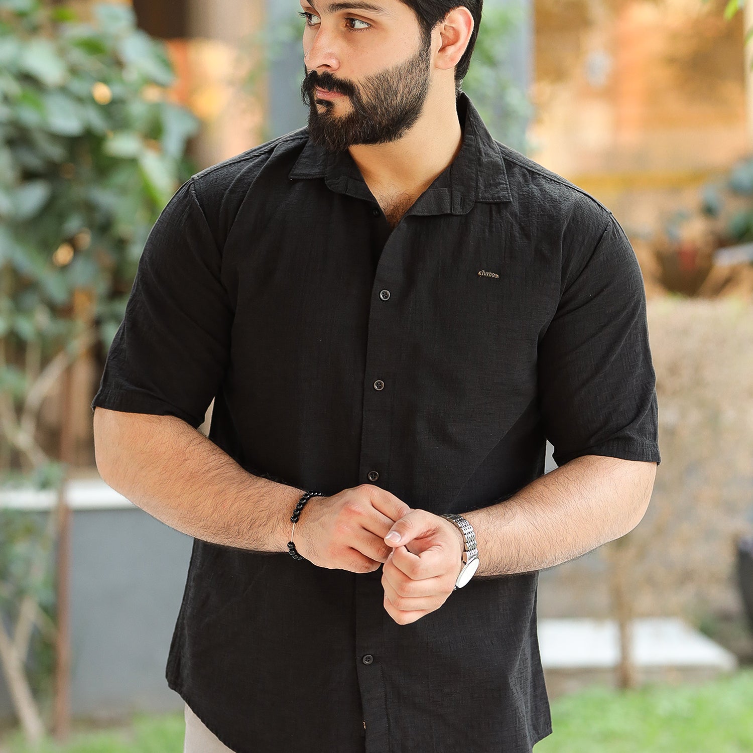 Turbo Textured Relaxed Fit Casual Shirt