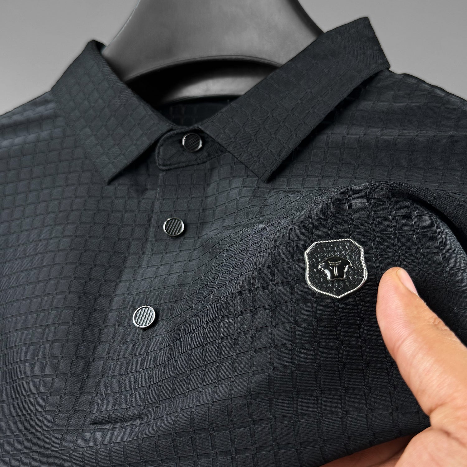 Turbo Trendy Block Pattern Stitchless Men's Polo Shirt