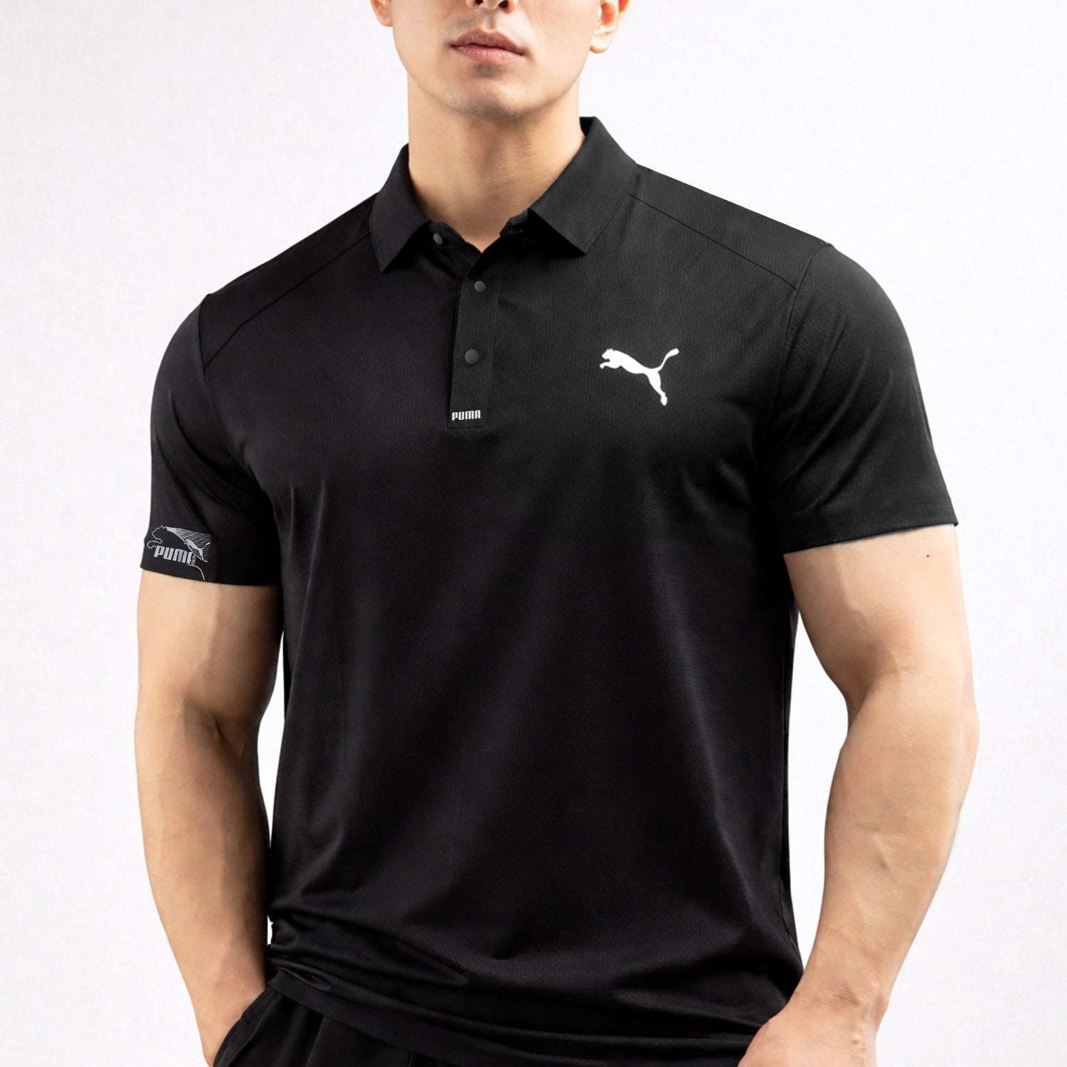 Pma Essential Printed Logo Men's Polo Shirt