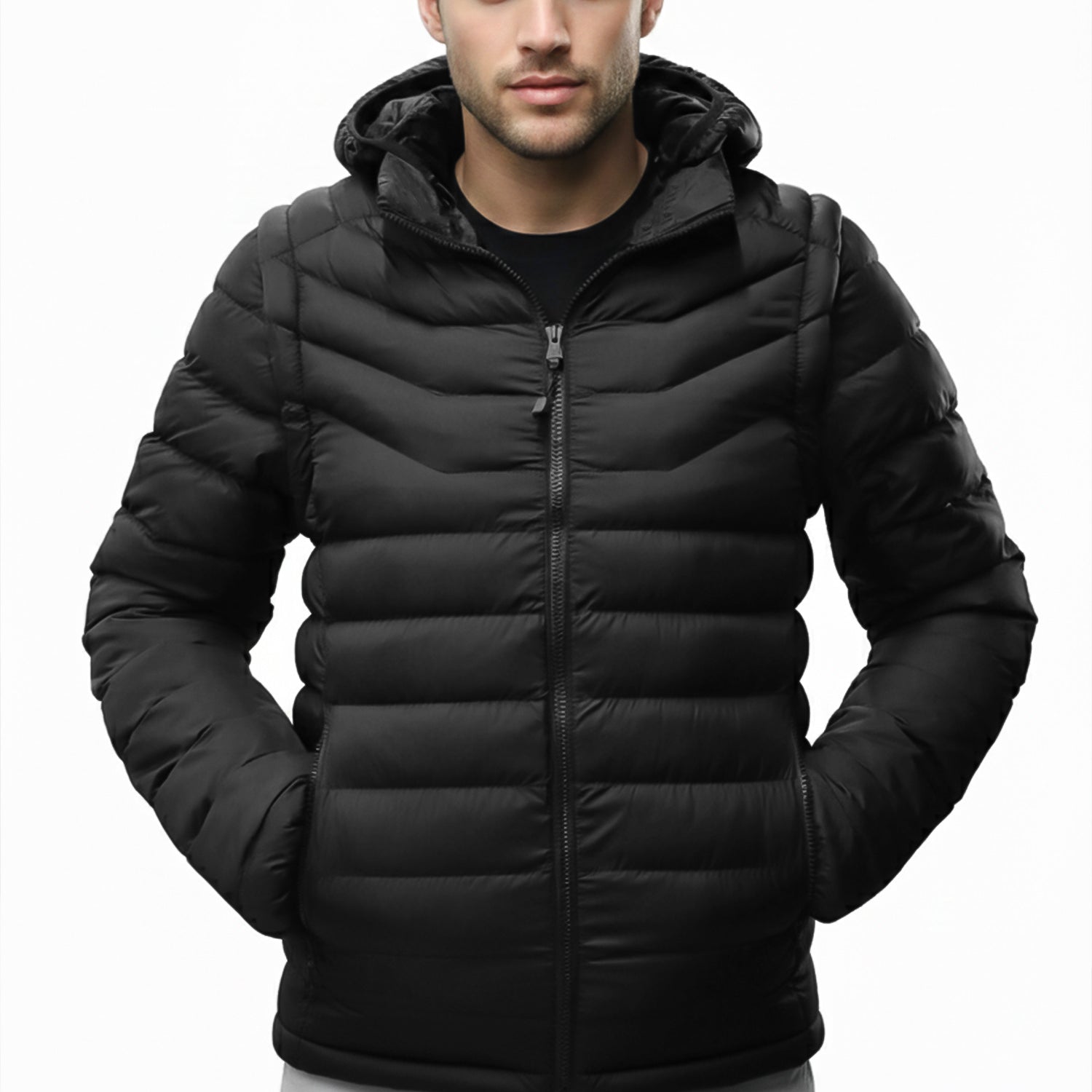Men's Removable Arm Imported Puffer Jacket