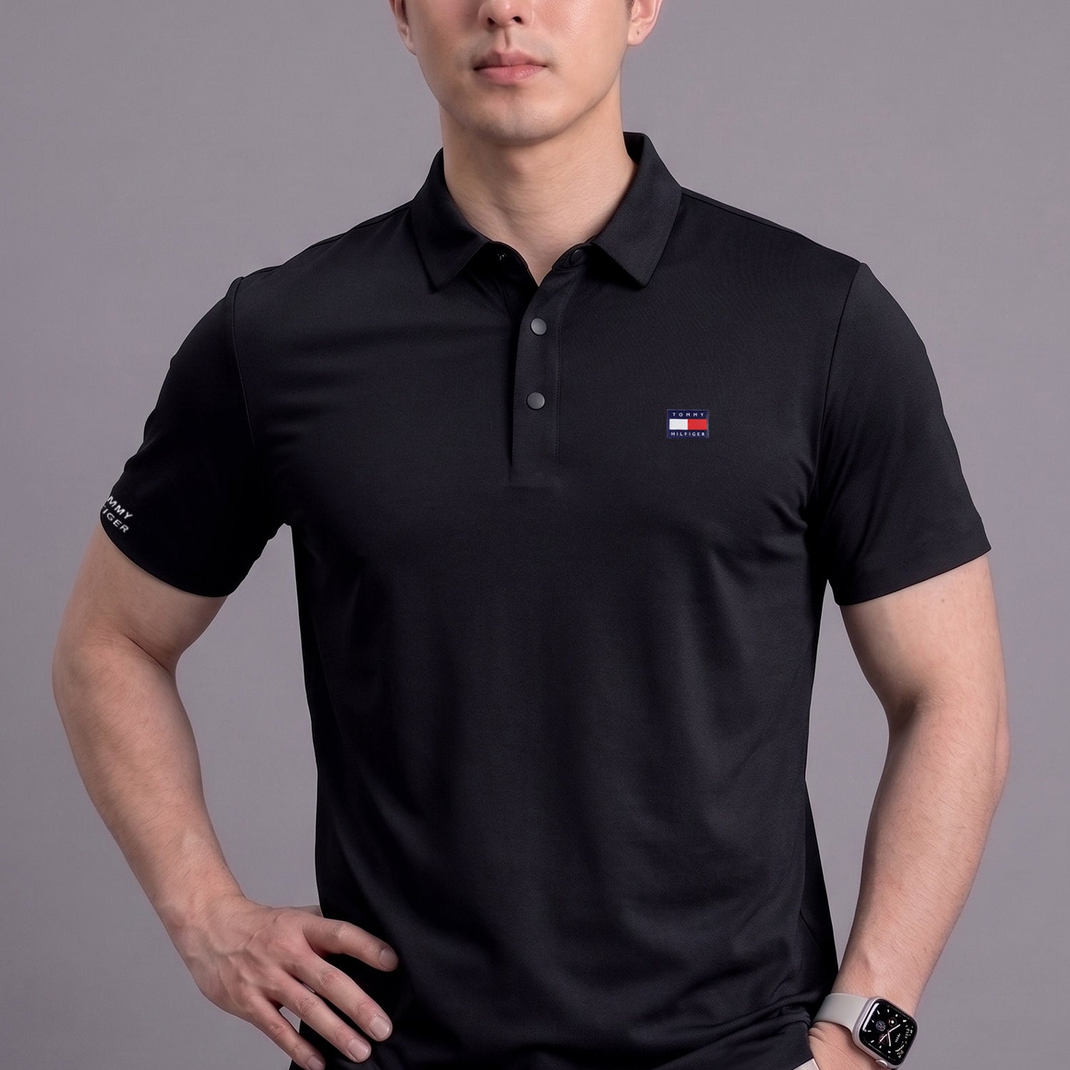 Tmy Modern Fit Performance Imp Dry-Fit Polo