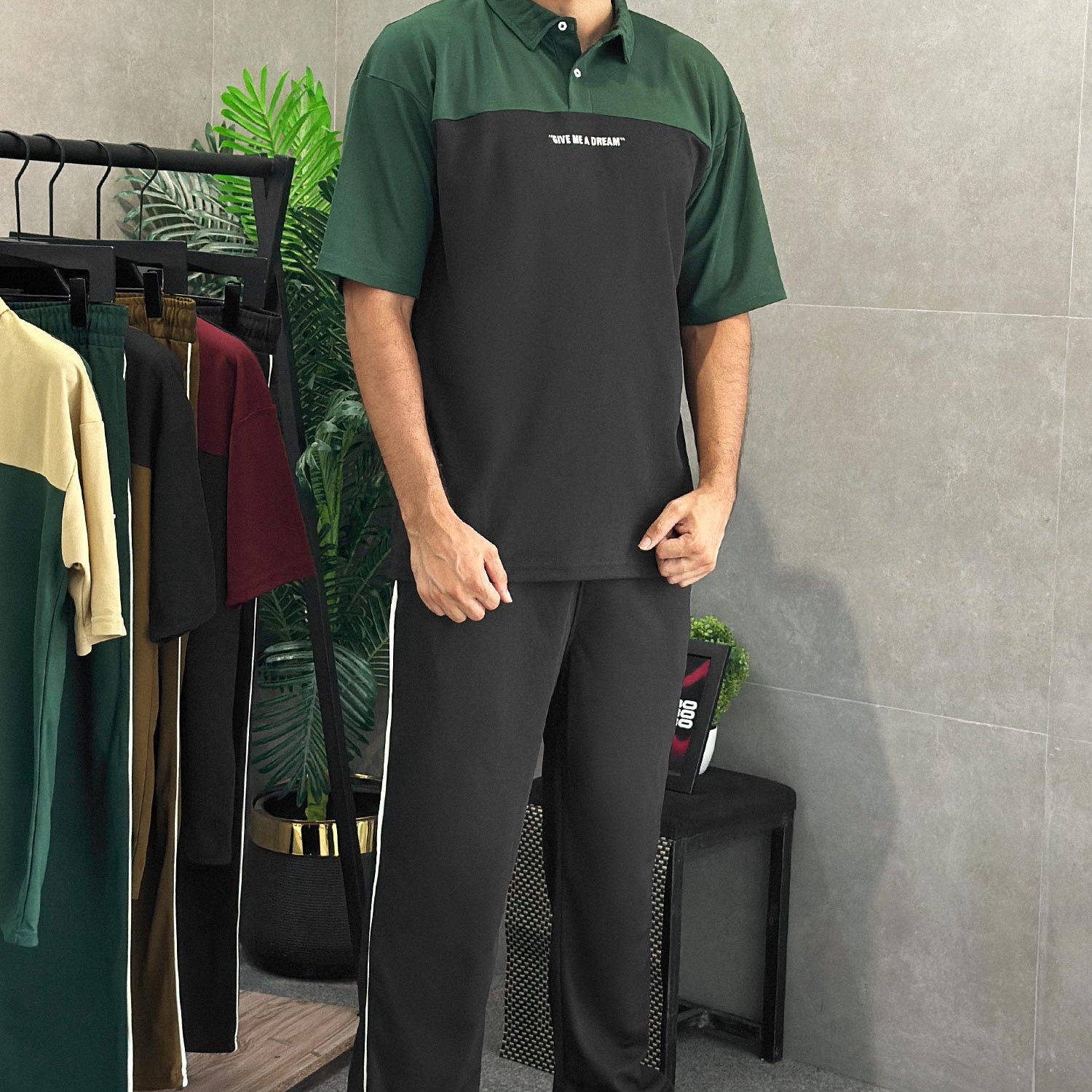 Turbo Colorblock Street Style Men's Co-Ord Set