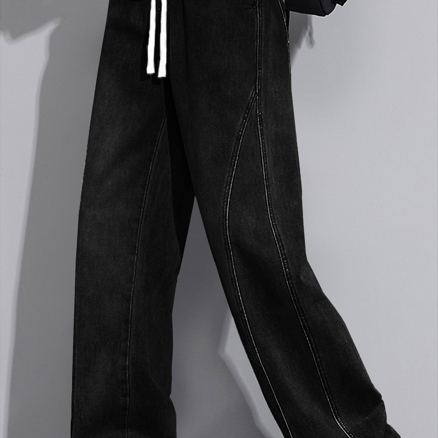 Turbo Casual Wide-Leg Denim Cargo Jeans