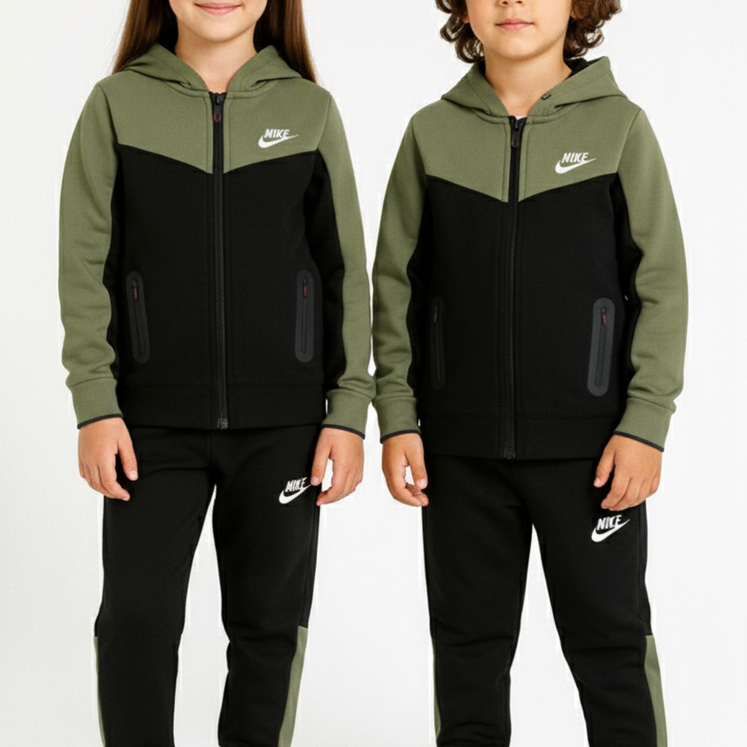 Nke Sportswear Tech Full-Zip Unisex Younger Kids Tracksuit