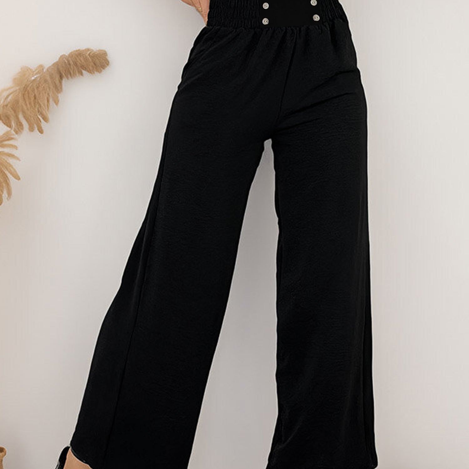 Trendy Button Threadz Belted Comfy Flapper Trouser - Women