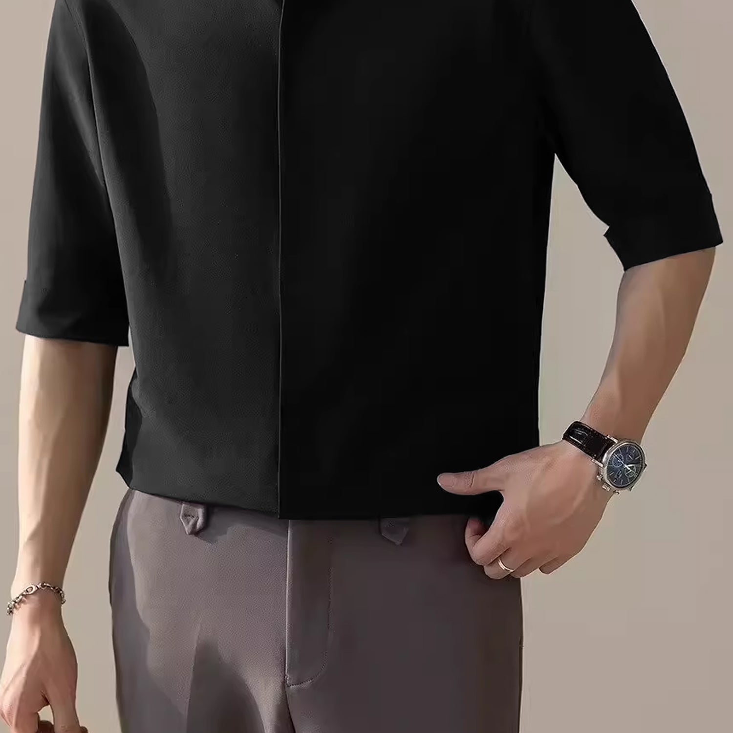Turbo Concealed Button Placket Casual OverShirt*