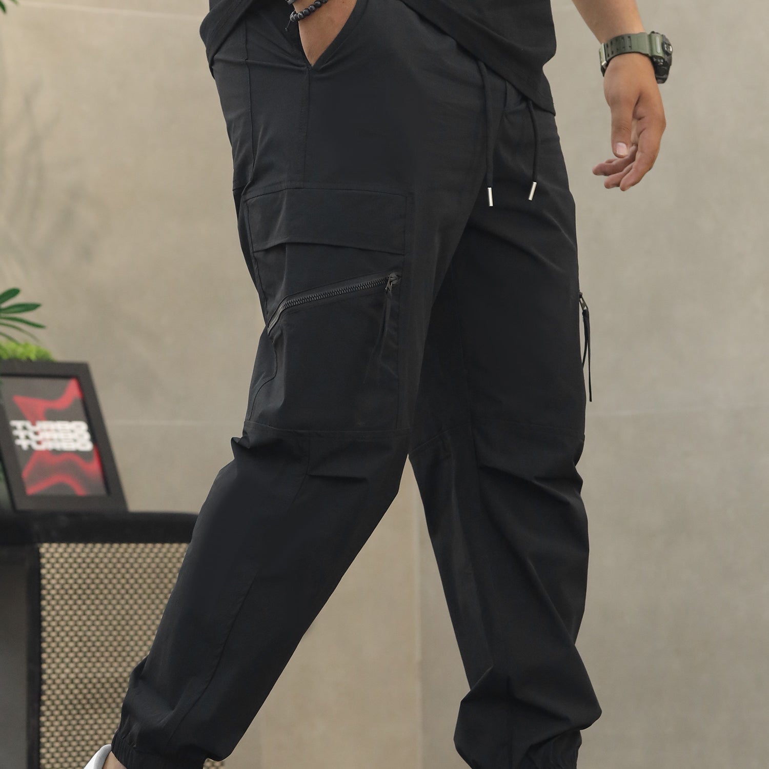 Men's Street Style Multiple-Pockets Cargo Trouser