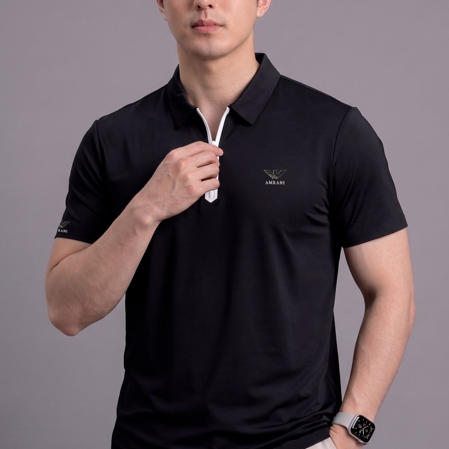 Armni Breathable Gym & Sport Top Imp Dry-Fit Polo