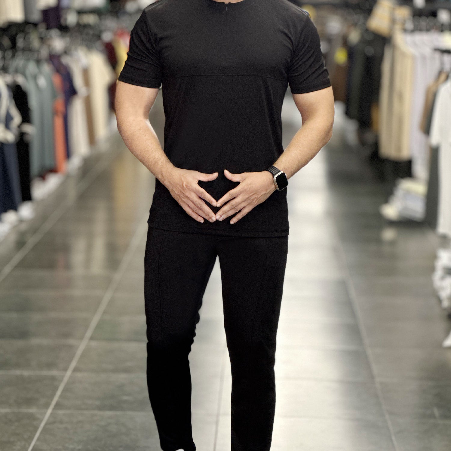 Turbo Zip-Neck Top Style Men's Tracksuit