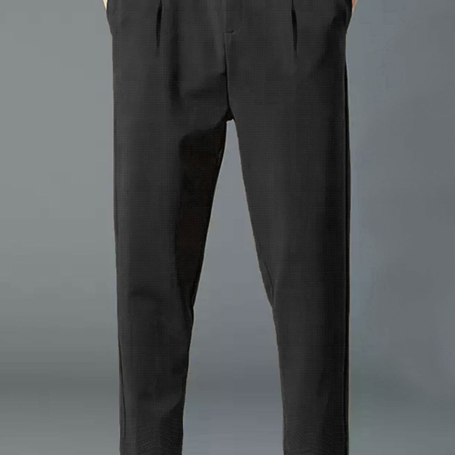 Turbo High Rise Pleated Waffle Pattern Loose Bottom Trouser