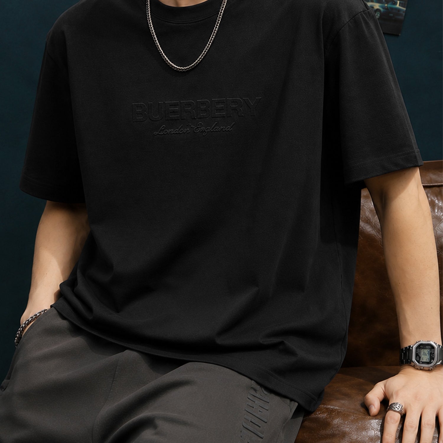 Burbry Featuring logo Design Men's T-Shirt*
