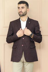 Classic Rich Chestnut Aura Mens Casual Blazer
