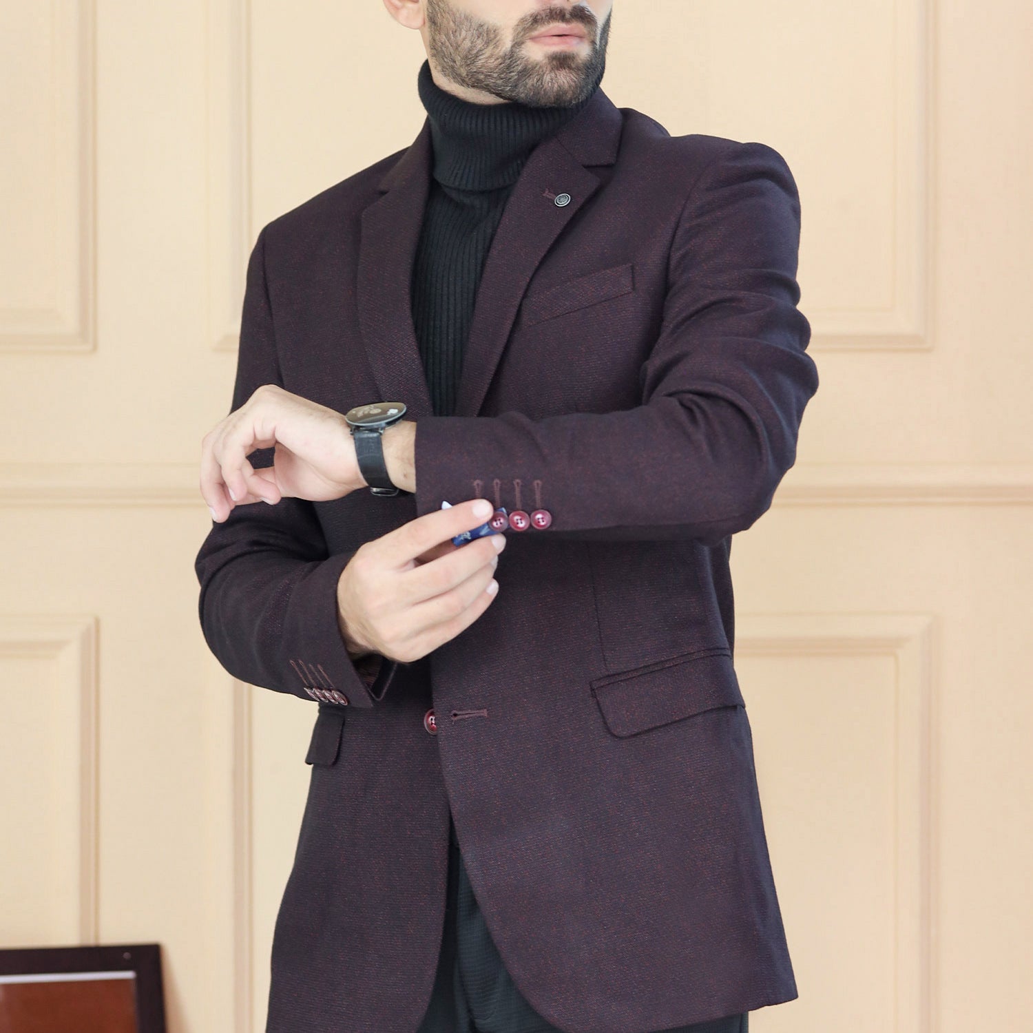 Classic Rich Premium Wool Blend Mens Casual Blazer