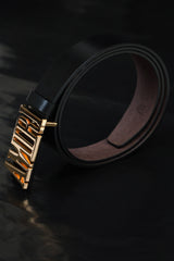 Amrii Metal Alloy Automatic Buckle Branded Belt