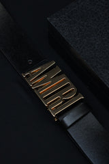 Amrii Metal Alloy Automatic Buckle Branded Belt