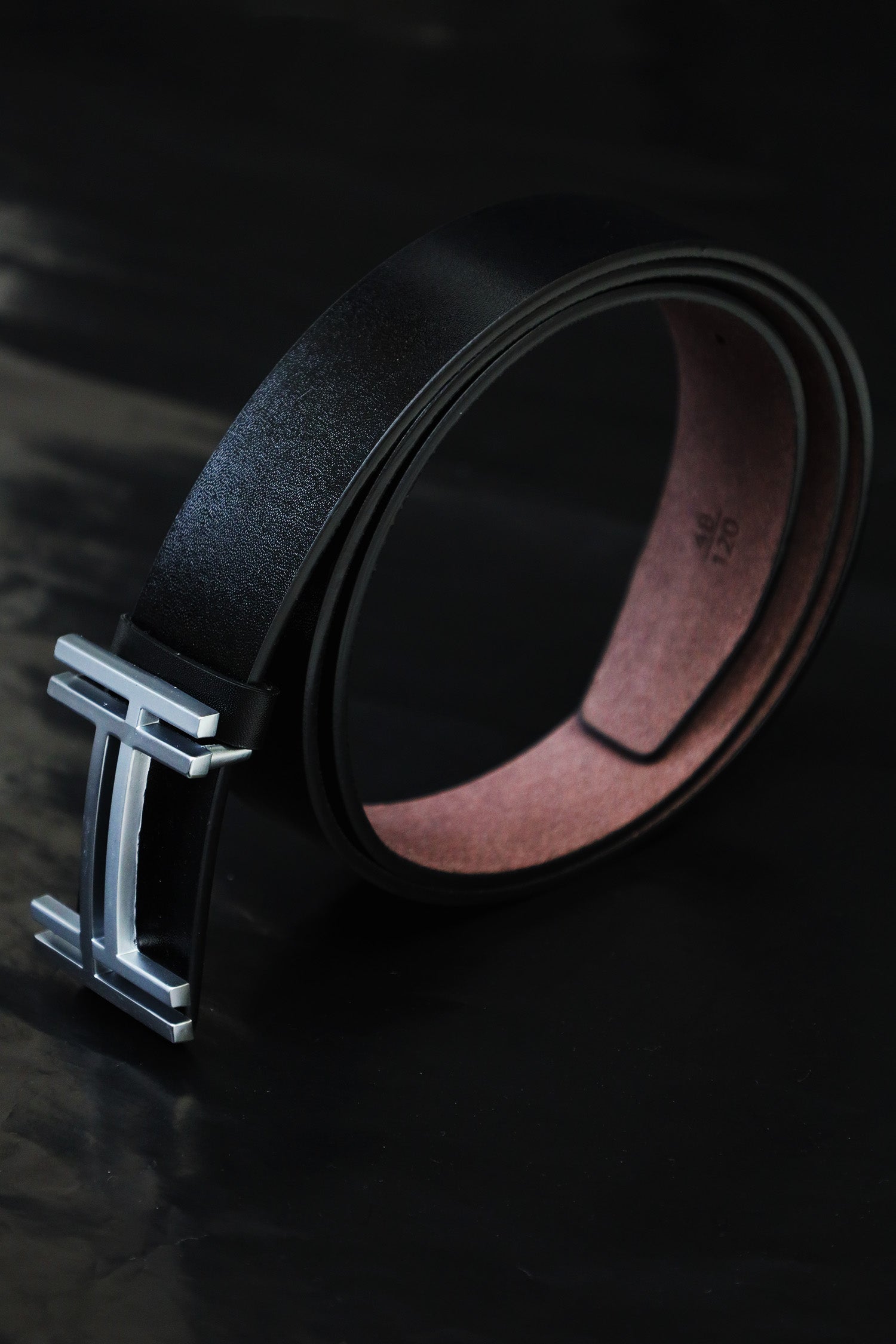 Hrmes Metal Alloy Automatic Buckle Branded Belt