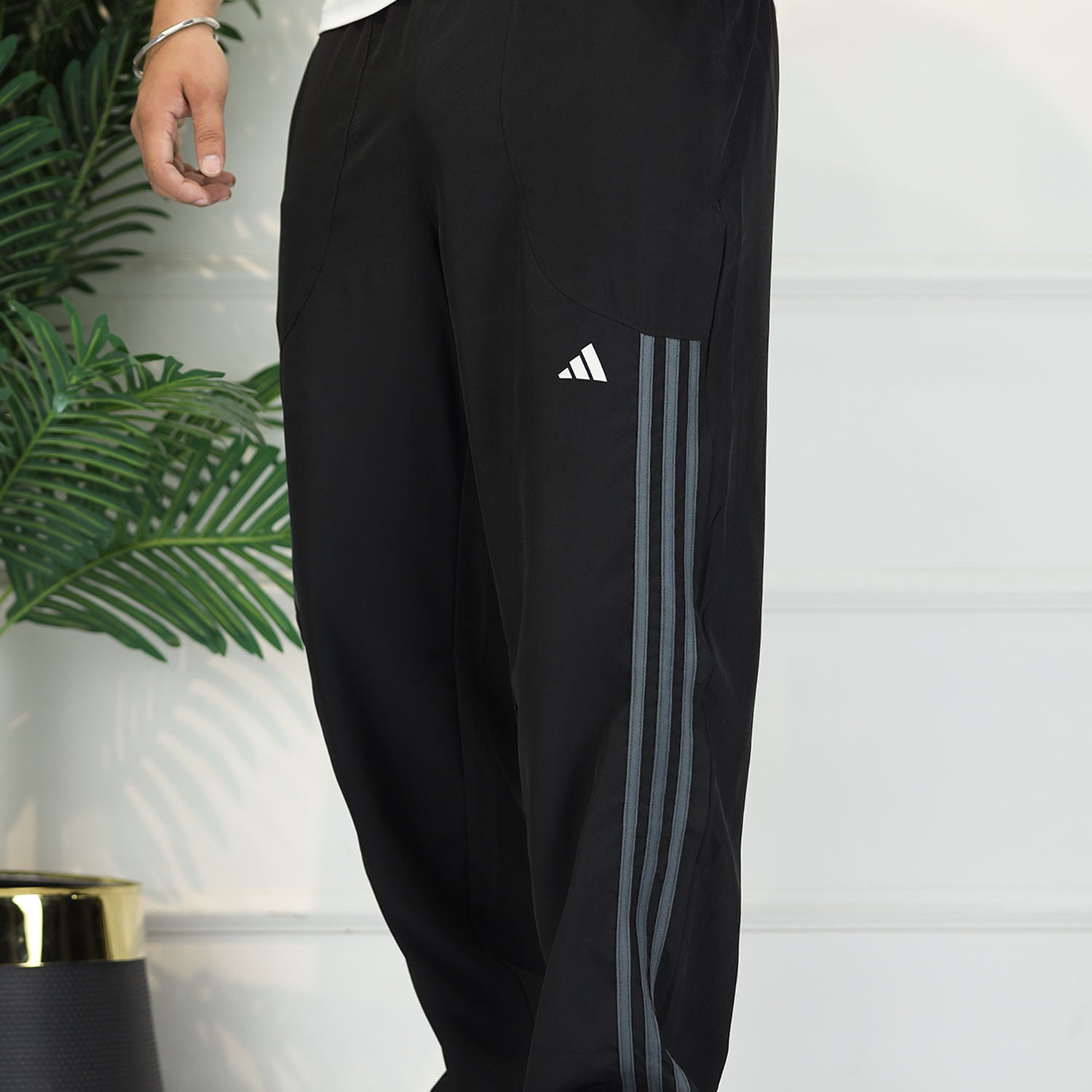 Adds Micro-Tech Half Stripes Loose Bottom Trouser