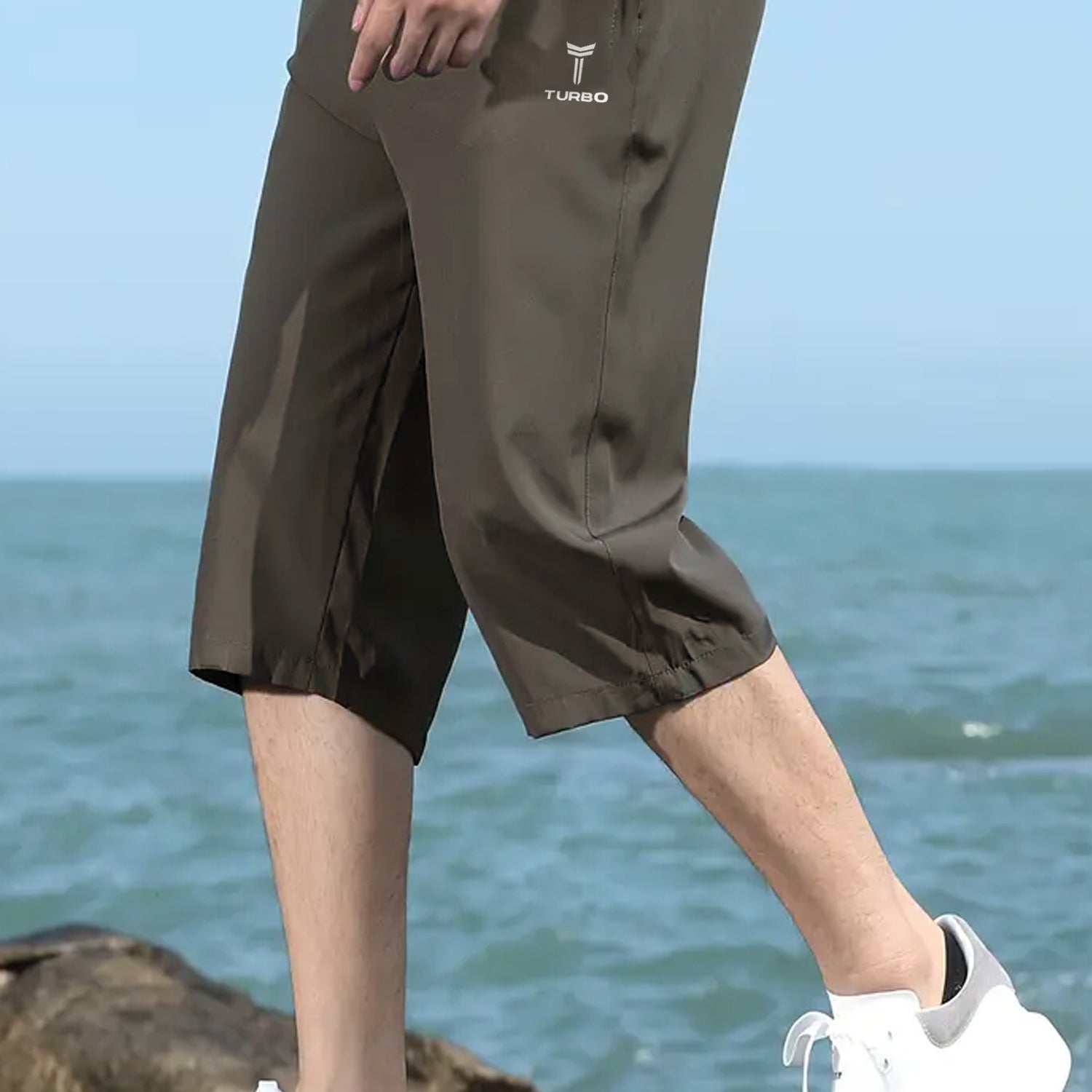 Turbo 'The Voyager' All-Terrain Dry-Fit Men's Shorts In Brown