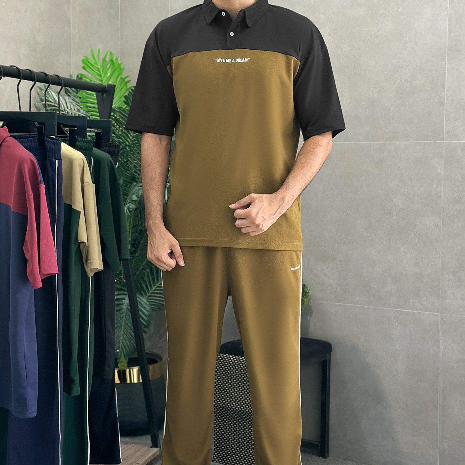 Turbo Colorblock Street Style Men's Co-Ord Set