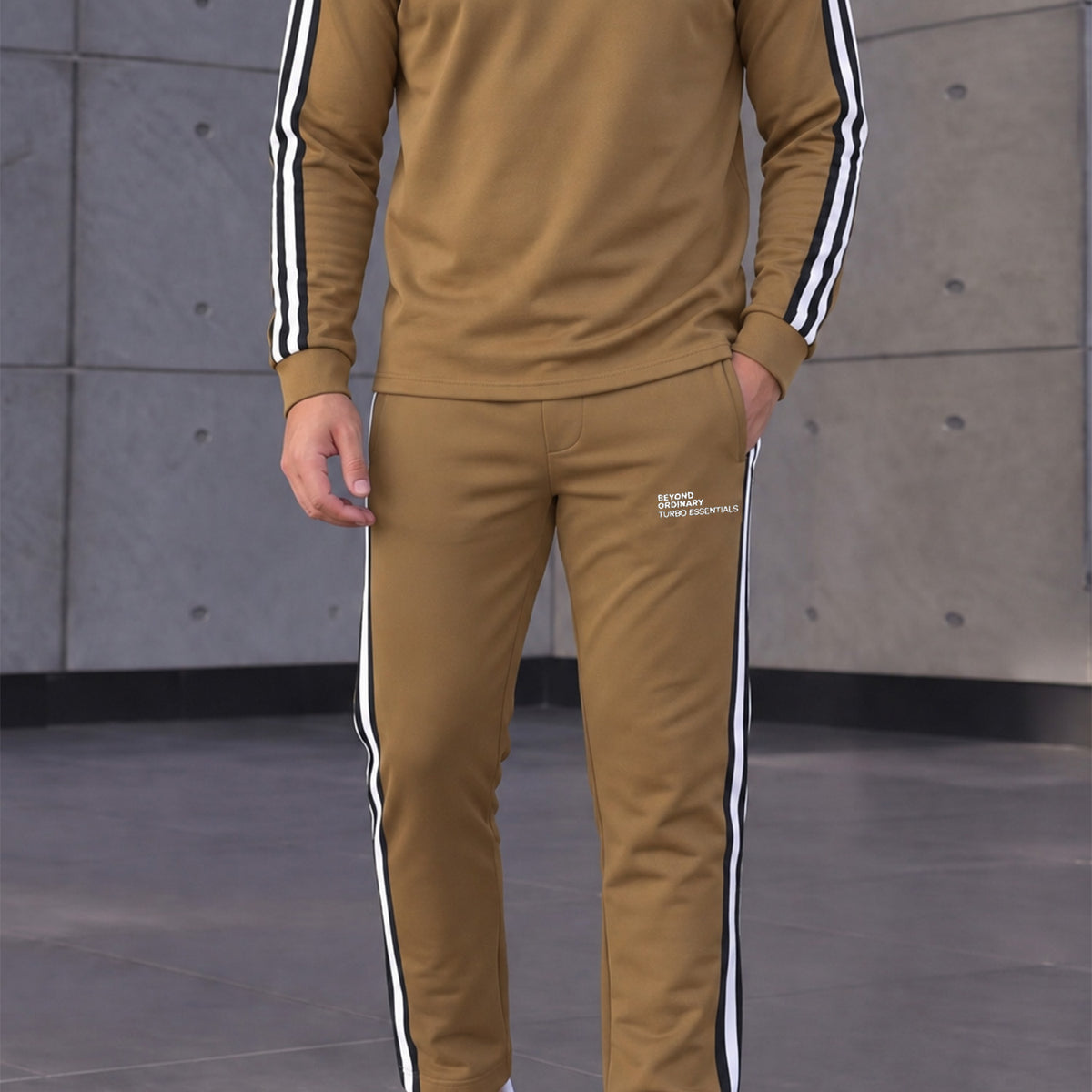 Turbo Ordinary Round-Neck Men's Co-Ord Set