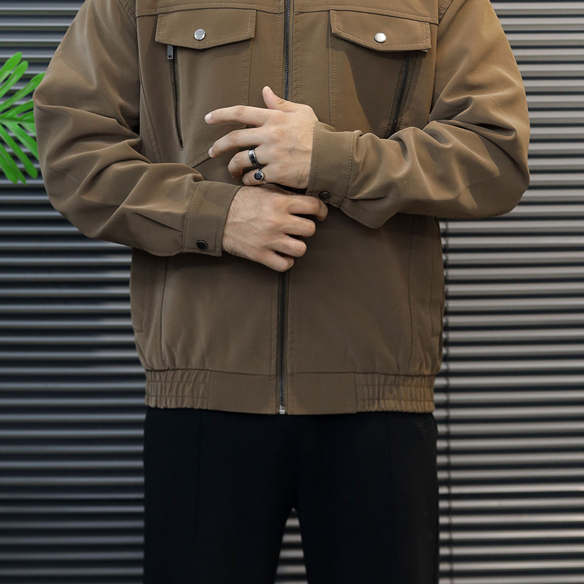Turbo Light-Weight Bain Style Imported Suede Leather Jacket