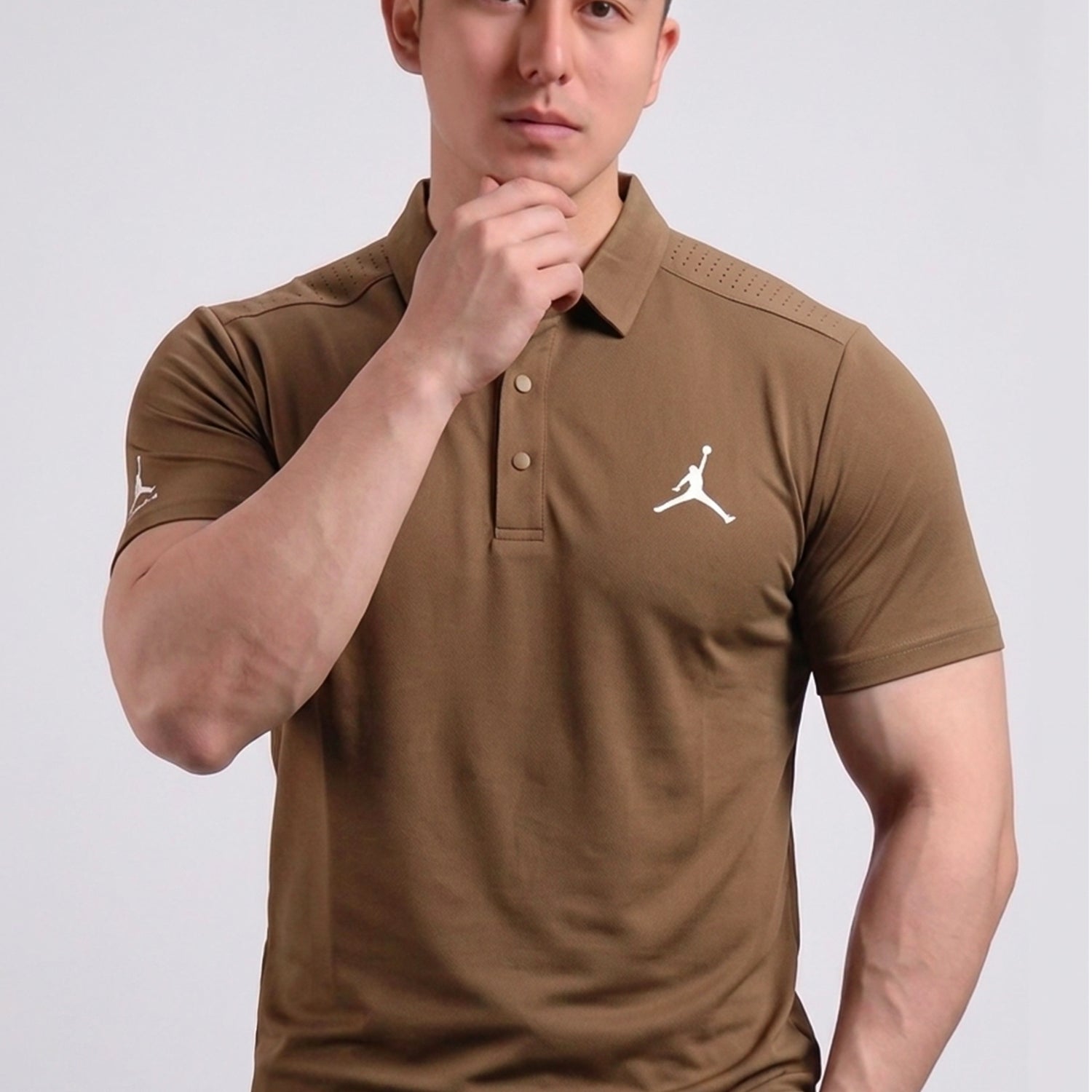 Jrdn Team Style Jumpman Dry-Fit Polo