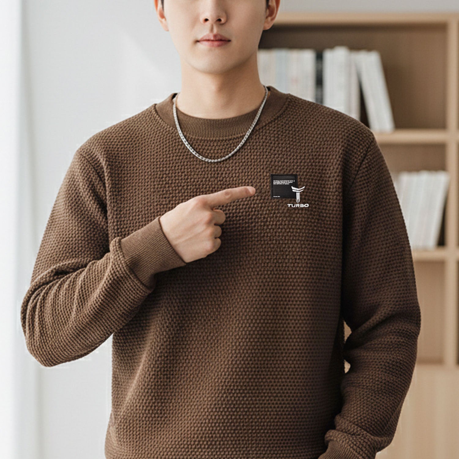 Turbo HoneyComb Patterened Imported Men's Sweatshirt